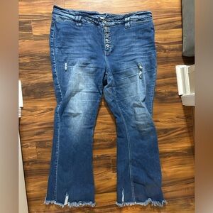 Maurice’s KanCan Flare Distressed Denim Jeans 18W Plus Size
